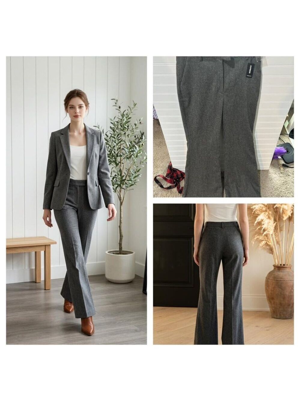 NWT super high rise flare express dress pants